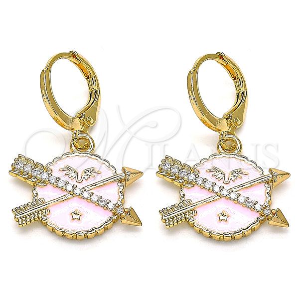 Gold Filled Ring — Dangle Earring Star Design with White Micro Pave — main product view — SKU 134903 | Oro Laminado anillo — Dangle Earring estrella diseño with blanco Micro Pave — SKU 134903