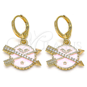 Gold Filled Ring — Dangle Earring Star Design with White Micro Pave — main product view — SKU 134903 | Oro Laminado anillo — Dangle Earring estrella diseño with blanco Micro Pave — SKU 134903