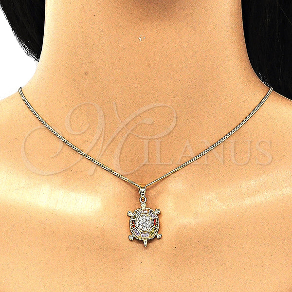 Gold Filled Ring — Earring and Pendant Adult Set Turtle Design with — alternate product view — SKU 134925 | Oro Laminado anillo — Earring and Pendant Adult Set Turtle diseño with — SKU 134925