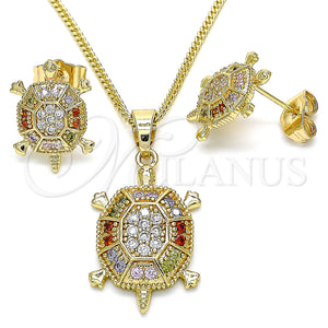 Gold Filled Ring — Earring and Pendant Adult Set Turtle Design with — main product view — SKU 134925 | Oro Laminado anillo — Earring and Pendant Adult Set Turtle diseño with — SKU 134925