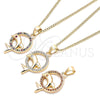 Oro Laminado Pendant Necklace, Gold Filled Style Dolphin Design, with Garnet Micro Pave, Polished, Golden Finish, 04.344.0020.1.20 (02 MM Thickness, 20 Inches Length)