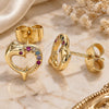 Oro Laminado Pendant Necklace, Gold Filled Style Heart and Dolphin Design, with Multicolor Micro Pave, Polished, Golden Finish, 02.344.0063.2 (15 Inches Length)