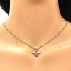 Oro Laminado Pendant Necklace, Gold Filled Style Bee Design, with Garnet Micro Pave, Polished, Golden Finish, 04.344.0031.1.20 (02 MM Thickness, 20 Inches Length)