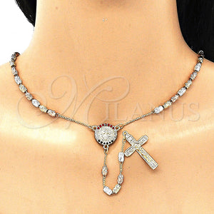 Gold Filled Jewelry — Thin Rosary San Benito and Crucifix Design with — alternate product view — SKU 135106 | Oro Laminado joyería — Thin Rosary San Benito and Crucifix diseño with — SKU 135106