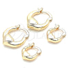 Oro Laminado Small Hoop, Gold Filled Style Heart Design, Polished, Golden Finish, 02.233.0028.15