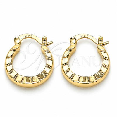 Oro Laminado Small Hoop, Gold Filled Style Polished, Golden Finish, 02.233.0032.20