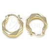 Oro Laminado Small Hoop, Gold Filled Style Polished, Golden Finish, 02.233.0033.20