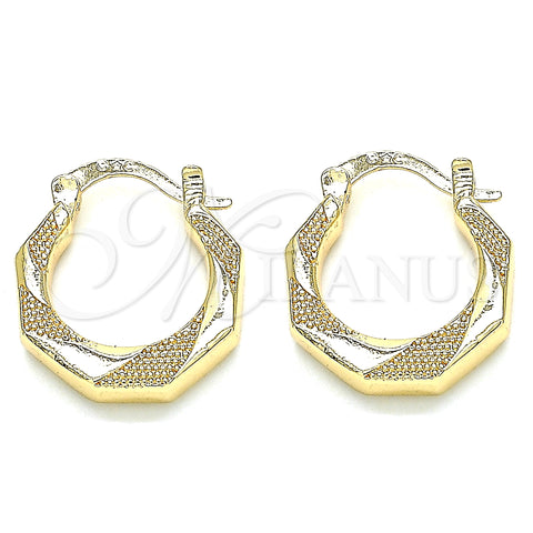 Oro Laminado Small Hoop, Gold Filled Style Polished, Golden Finish, 02.233.0033.20
