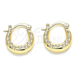 Gold Filled Hoop Earrings — Small Hoop Star Design Polished 02. — main product view — SKU 135131 | Oro Laminado aretes de aro — Small Hoop estrella diseño pulido 02. — SKU 135131