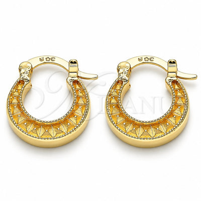 Oro Laminado Small Hoop, Gold Filled Style Polished, Golden Finish, 02.233.0038.15
