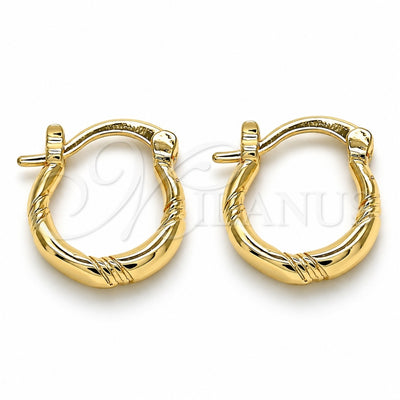 Oro Laminado Small Hoop, Gold Filled Style Polished, Golden Finish, 02.233.0041.15