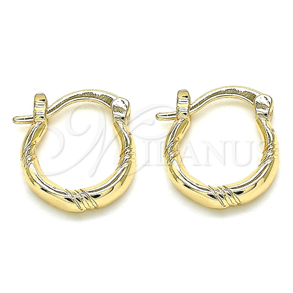 Gold Filled Hoop Earrings — Small Hoop Polished 02. — main product view — SKU 135135 | Oro Laminado aretes de aro — Small Hoop pulido 02. — SKU 135135