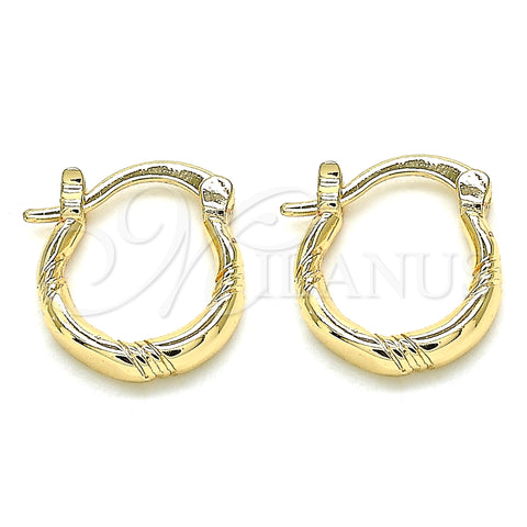 Oro Laminado Small Hoop, Gold Filled Style Polished, Golden Finish, 02.233.0041.15