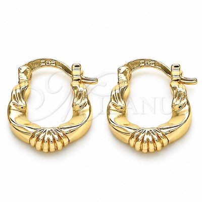 Oro Laminado Small Hoop, Gold Filled Style Polished, Golden Finish, 02.233.0042.15