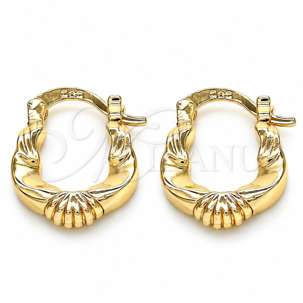 Oro Laminado Small Hoop, Gold Filled Style Polished, Golden Finish, 02.233.0042.15