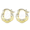 Oro Laminado Small Hoop, Gold Filled Style Polished, Golden Finish, 02.233.0042.15