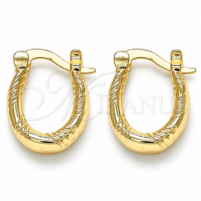 Oro Laminado Small Hoop, Gold Filled Style Polished, Golden Finish, 02.233.0043.12