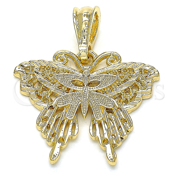 Gold Filled Pendant — Fancy Pendant Butterfly Design Polished 05. — main product view — SKU 135176 | Oro Laminado dije — elegante Pendant Butterfly diseño pulido 05. — SKU 135176