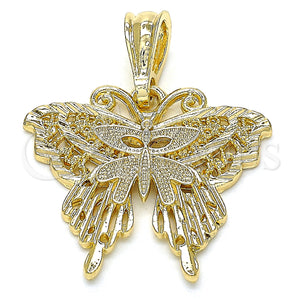 Gold Filled Pendant — Fancy Pendant Butterfly Design Polished 05. — main product view — SKU 135176 | Oro Laminado dije — elegante Pendant Butterfly diseño pulido 05. — SKU 135176