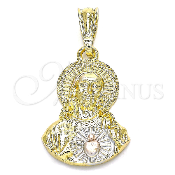 Gold Filled Pendant — Religious Pendant Sagrado Corazon de Jesus Design Polished — main product view — SKU 135203 | Oro Laminado dije — Religious Pendant Sagrado Corazon de Jesus diseño pulido — SKU 135203