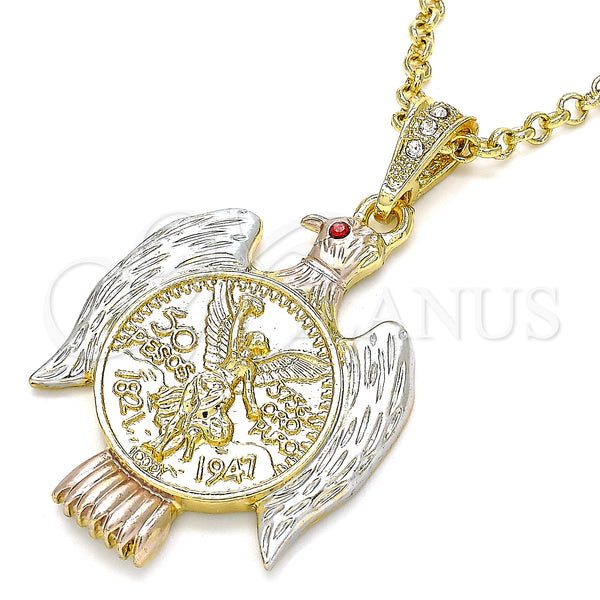 Gold Filled Pendant — Religious Pendant Centenario Coin and Angel Design with — alternate product view — SKU 135217 | Oro Laminado dije — Religious Pendant Centenario Coin and Angel diseño with — SKU 135217