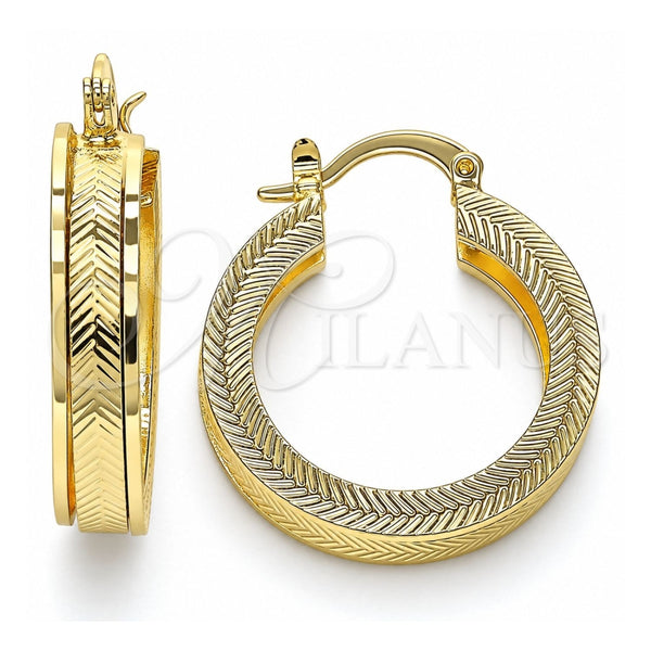 Oro Laminado Small Hoop, Gold Filled Style Polished, Golden Finish, 02.170.0315.25
