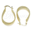 Oro Laminado Small Hoop, Gold Filled Style Diamond Cutting Finish, Golden Finish, 02.170.0319.20