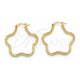 Oro Laminado Medium Hoop, Gold Filled Style Flower Design, Polished, Golden Finish, 02.170.0320.30