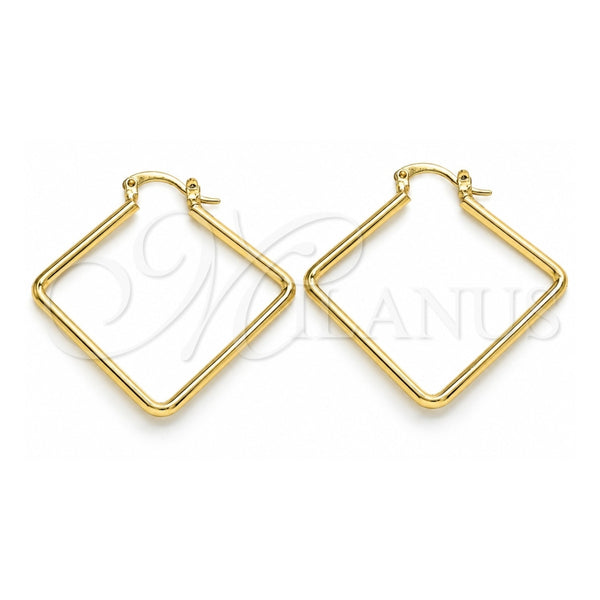 Oro Laminado Medium Hoop, Gold Filled Style Polished, Golden Finish, 02.170.0322.40