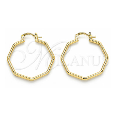 Oro Laminado Medium Hoop, Gold Filled Style Polished, Golden Finish, 02.170.0323.30