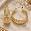 Oro Laminado Medium Hoop, Gold Filled Style Matte Finish, Golden Finish, 02.170.0332.30