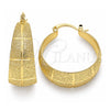 Oro Laminado Medium Hoop, Gold Filled Style Matte Finish, Golden Finish, 02.170.0332.30