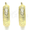 Oro Laminado Medium Hoop, Gold Filled Style Matte Finish, Golden Finish, 02.170.0335.30