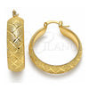 Oro Laminado Medium Hoop, Gold Filled Style Matte Finish, Golden Finish, 02.170.0335.30