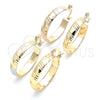 Oro Laminado Small Hoop, Gold Filled Style Diamond Cutting Finish, Golden Finish, 02.170.0350.1.25