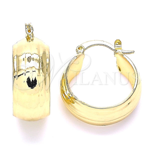 Gold Filled Hoop Earrings — Small Hoop Polished 02. — main product view — SKU 135345 | Oro Laminado aretes de aro — Small Hoop pulido 02. — SKU 135345