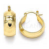Oro Laminado Small Hoop, Gold Filled Style Polished, Golden Finish, 02.170.0357.20
