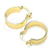 Oro Laminado Small Hoop, Gold Filled Style Diamond Cutting Finish, Golden Finish, 02.170.0359.20 for wholesale, additional product view 4