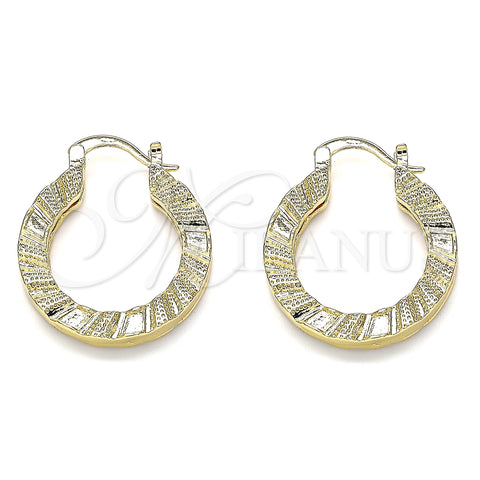Oro Laminado Small Hoop, Gold Filled Style Polished, Golden Finish, 02.170.0370.25