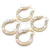 Oro Laminado Small Hoop, Gold Filled Style Polished, Tricolor, 02.170.0370.1.25