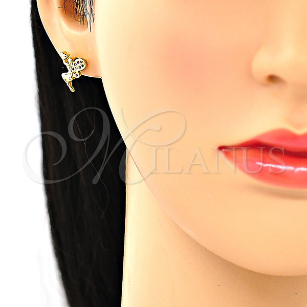 Gold Filled Ring — Earring and Pendant Adult Set Angel and Heart — main product view — SKU 135391 | Oro Laminado anillo — Earring and Pendant Adult Set Angel and corazón — SKU 135391