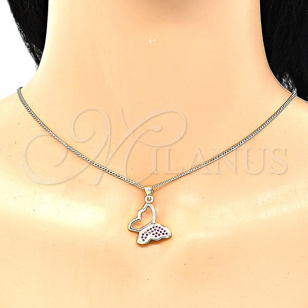 Gold Filled Ring — Earring and Pendant Adult Set Butterfly Design with — alternate product view — SKU 135413 | Oro Laminado anillo — Earring and Pendant Adult Set Butterfly diseño with — SKU 135413