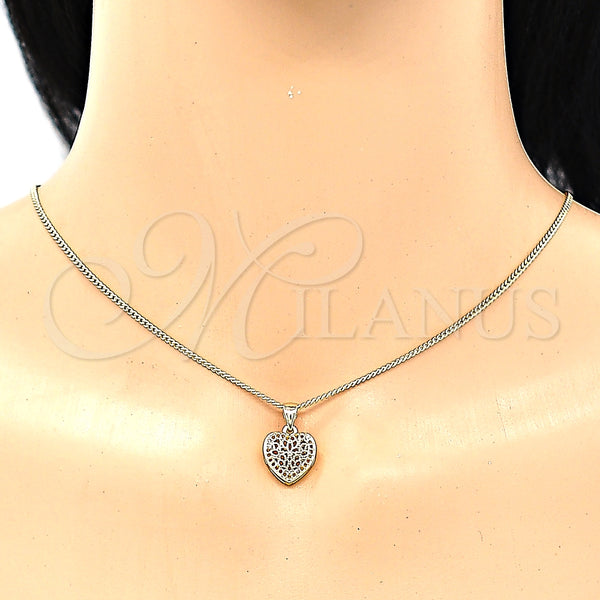 Gold Filled Ring — Earring and Pendant Adult Set Heart Design with — alternate product view — SKU 135429 | Oro Laminado anillo — Earring and Pendant Adult Set corazón diseño with — SKU 135429