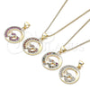 Oro Laminado Pendant Necklace, Gold Filled Style Heart Design, with Garnet Micro Pave, Polished, Golden Finish, 04.156.0328.2.20 (02 MM Thickness, 20 Inches Length)