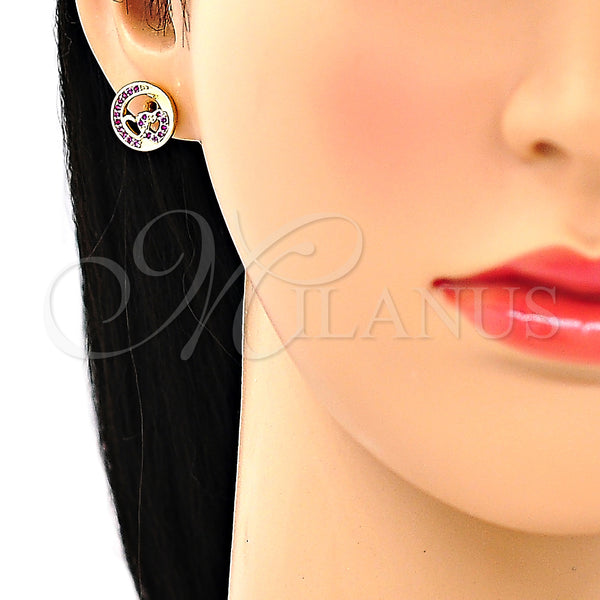Gold Filled Ring — Earring and Pendant Adult Set Heart Design with — alternate product view — SKU 135443 | Oro Laminado anillo — Earring and Pendant Adult Set corazón diseño with — SKU 135443