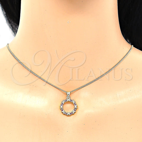 Oro Laminado Pendant Necklace, Gold Filled Style Polished, Golden Finish, 04.156.0335.1.20 (02 MM Thickness, 20 Inches Length)