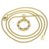 Oro Laminado Pendant Necklace, Gold Filled Style Polished, Golden Finish, 04.156.0335.1.20 (02 MM Thickness, 20 Inches Length)
