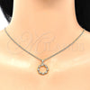 Oro Laminado Pendant Necklace, Gold Filled Style with Garnet Micro Pave, Polished, Golden Finish, 04.156.0335.2.20 (02 MM Thickness, 20 Inches Length)