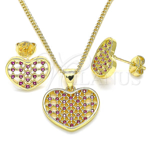 Gold Filled Ring — Earring and Pendant Adult Set Heart Design with — main product view — SKU 135521 | Oro Laminado anillo — Earring and Pendant Adult Set corazón diseño with — SKU 135521