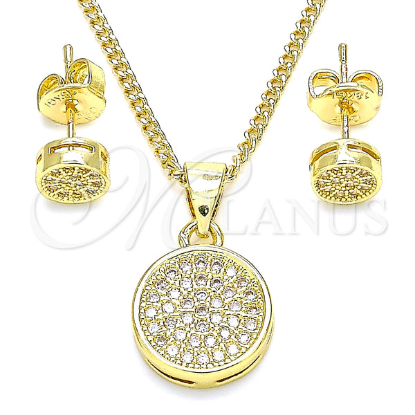 Gold Filled Ring — Earring and Pendant Adult Set with White Micro — alternate product view — SKU 135547 | Oro Laminado anillo — Earring and Pendant Adult Set with blanco Micro — SKU 135547